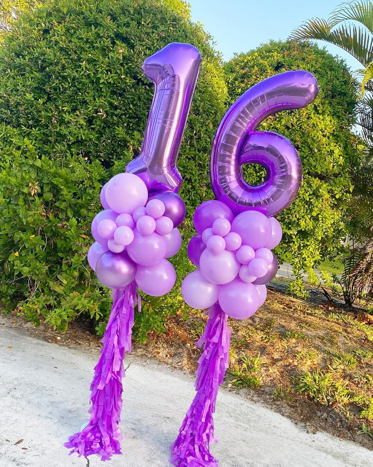 Skiennix 40-Inch Balloon Numbers - Set of 6 Birthday Balloons for Boys & Girls | Purple Decor