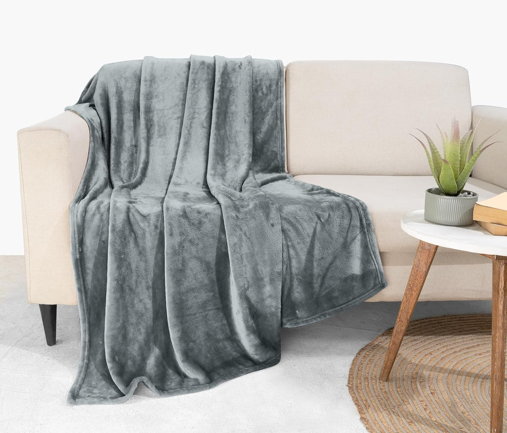 Utopia Bedding Fleece Blanket - Luxury Anti-Static Soft Microfiber Throw | Ash Grey 50x60 Inch