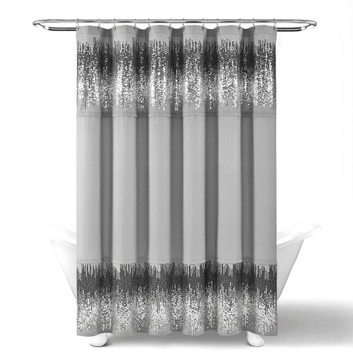 Lush Decor Shimmer Sequins Shower Curtain 72" x 70"
