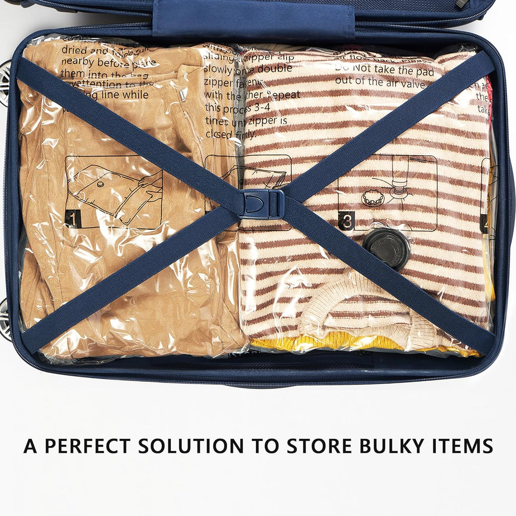 Skiennix Vacuum Storage Bags - Electric Pump Compression Bags for Travel | 28 Combo for Clothes & Bedding