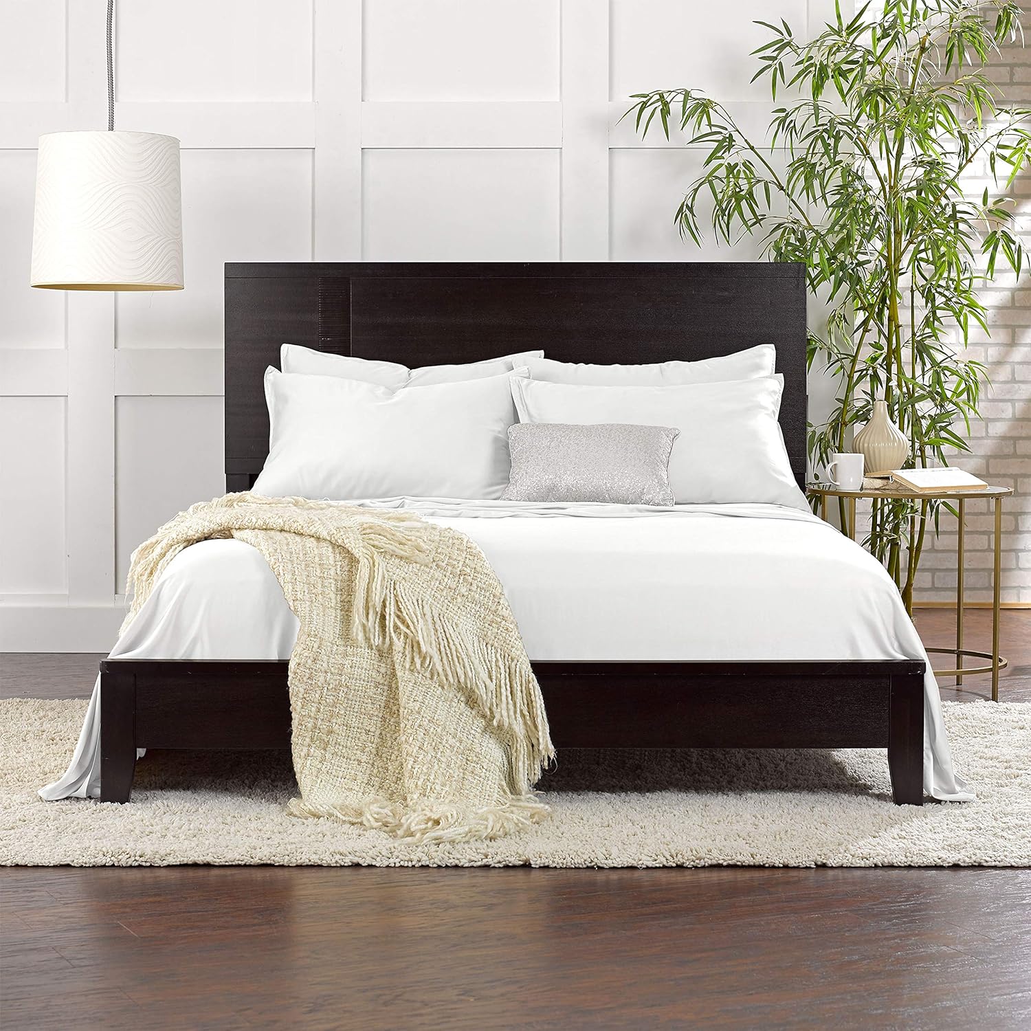 Pure Bamboo King Sheets - 100% Organic Viscose Bed Sheet Set, Soft & Cooling | 2-Year Quality Promise (White)
