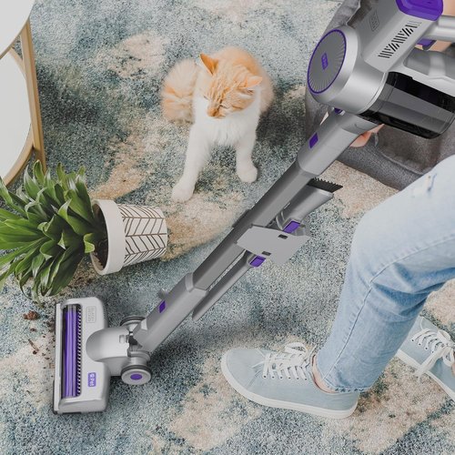 Black+Decker PowerSeries 4-in-1 Corded Stick Vacuum - Multi-Surface, HEPA Filtration, Grey