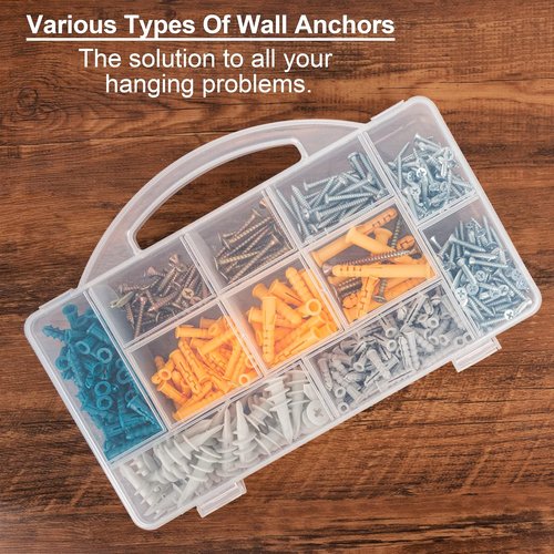 KURUI 510-Piece Wall Hanging Kit - Versatile Picture Hangers with Anchors & Screws for Art & Frames