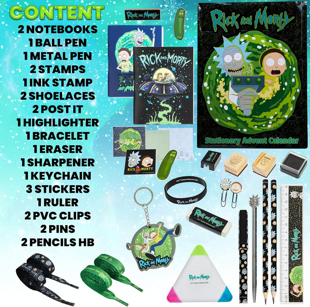 Rick and Morty Advent Calendar 2025 - Fun 24 Surprises for Men & Teens | Perfect Christmas Countdown Gift