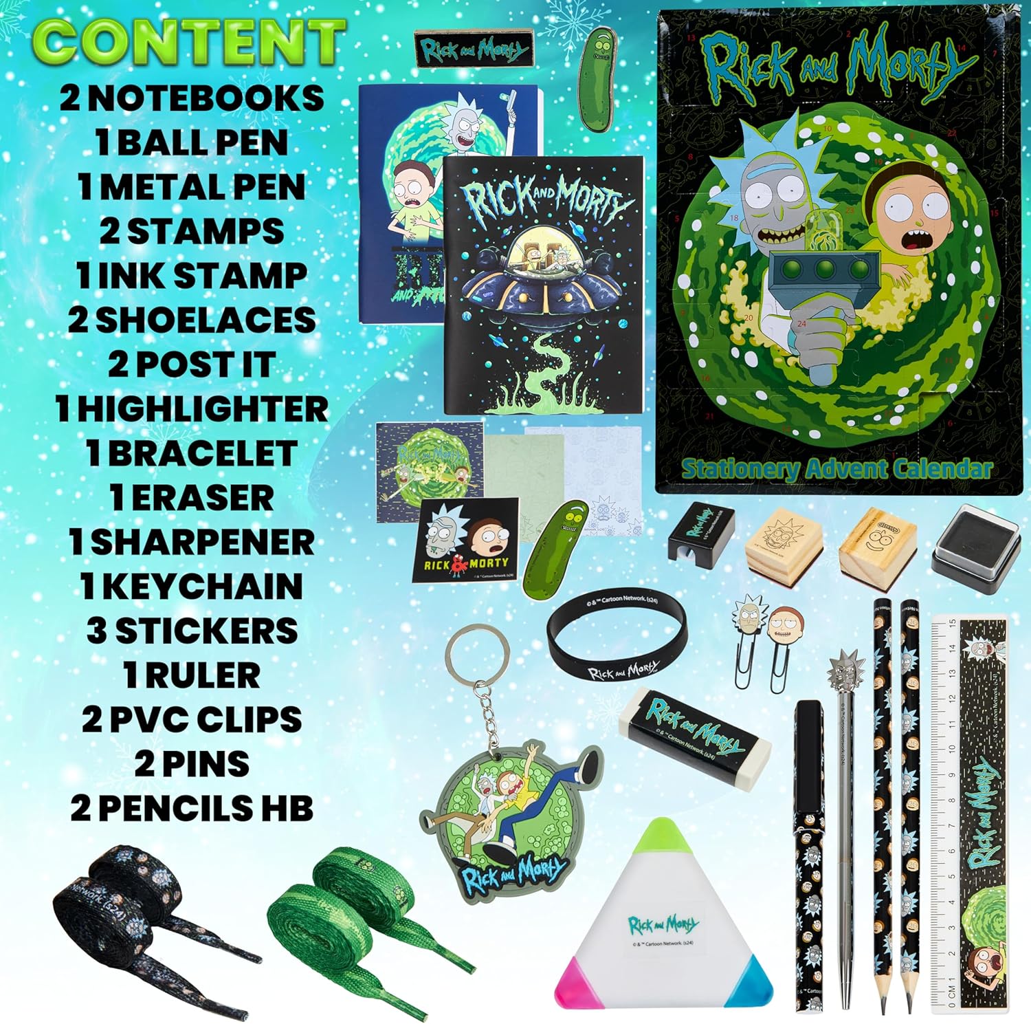 Rick and Morty Advent Calendar 2025 - Fun 24 Surprises for Men & Teens | Perfect Christmas Countdown Gift