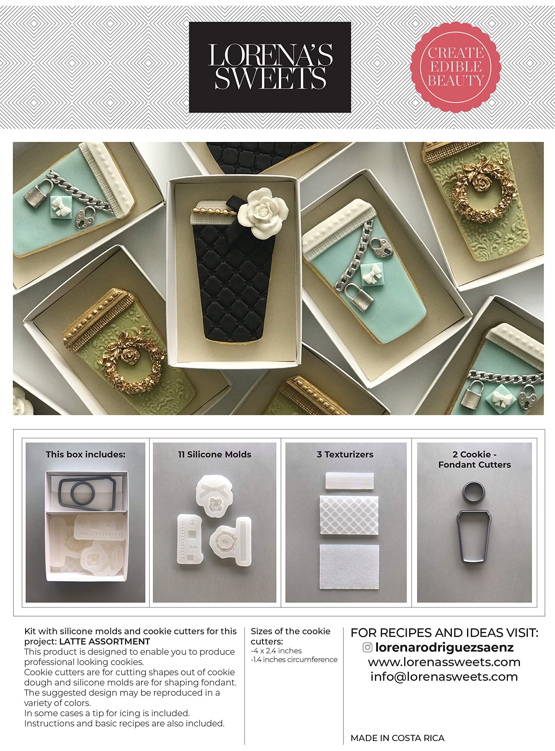 Lorena's Sweets Cookie Decoration Kit Latte Assortment