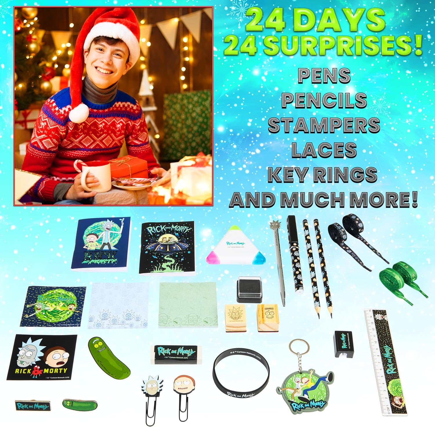Rick and Morty Advent Calendar 2025 - Fun 24 Surprises for Men & Teens | Perfect Christmas Countdown Gift