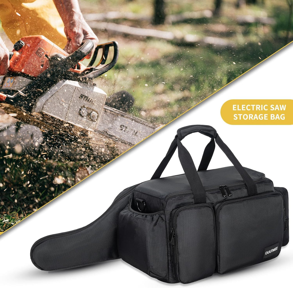 Skiennix Chainsaw Carrying Case - Waterproof Foldable Storage Bag for EGO, Dewalt & Greenworks 10/12 Inch