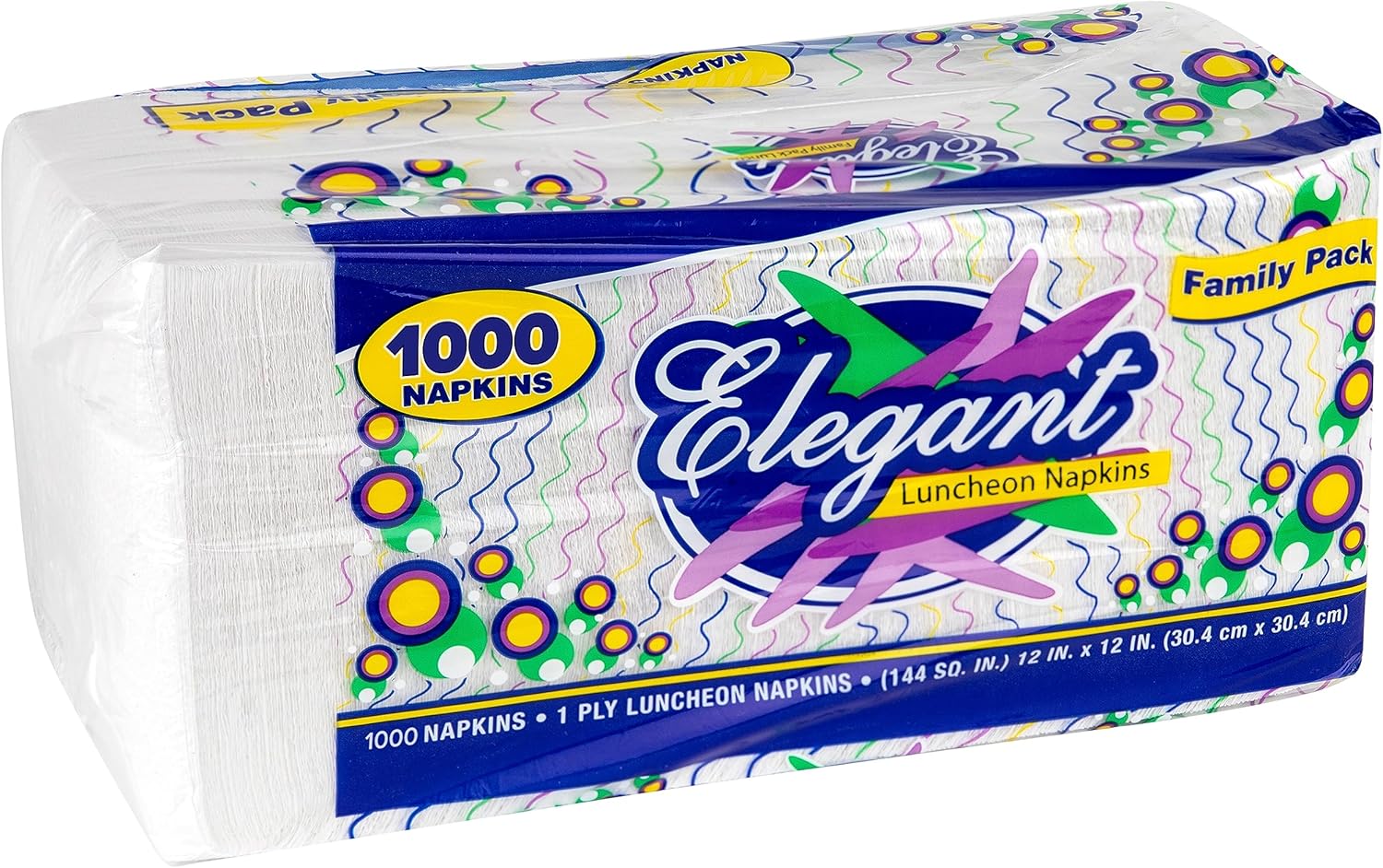 Stock Your Home 12-Inch Disposable Napkins - USA-Made 1-Ply White Dinner Napkins | 1000 Count for Parties & Daily Use