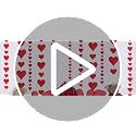 4-Pack Glitter Heart Garland - Valentine's Day Decorations
