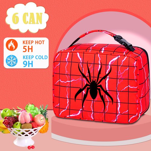 FunnyGifts Small Lunch Bag with Snack Bag for Kids Boys Girls Insulated Lunch Box for School Work Pinic For Back to School Reusable Freezable Small Cooler Bag for Elementary Kindergarten Primary