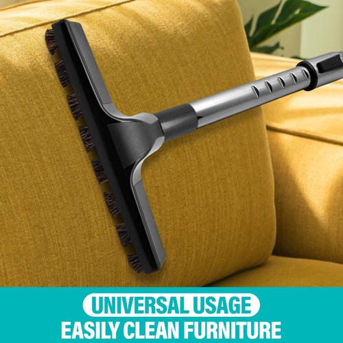 Horsehair Vacuum Brush Attachment - 1 1/4 Vacuum Floor Brush Attachment for Hardwood Floors with Soft Bristles - Gentle Cleaning | Rotates 360° | Ideal for Wood, Tile, and Smooth Surfaces