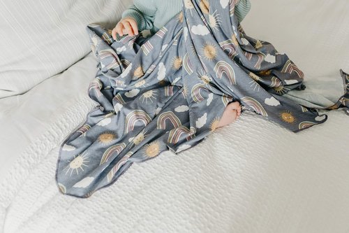 Copper Pearl Large Premium Knit Baby Swaddle Receiving Blanket Hope