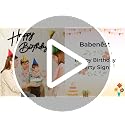 Babenest Happy Birthday Felt Banner - Black Reusable Wall Sign Decor