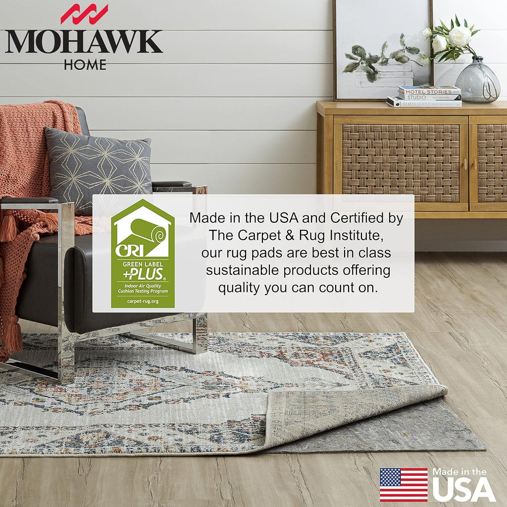 Mohawk Home Non-Slip Rug Pad - 1/4" Thick Felt & Latex Rubber Gripper - 8' x 10' for Hardwood & Tile Floors