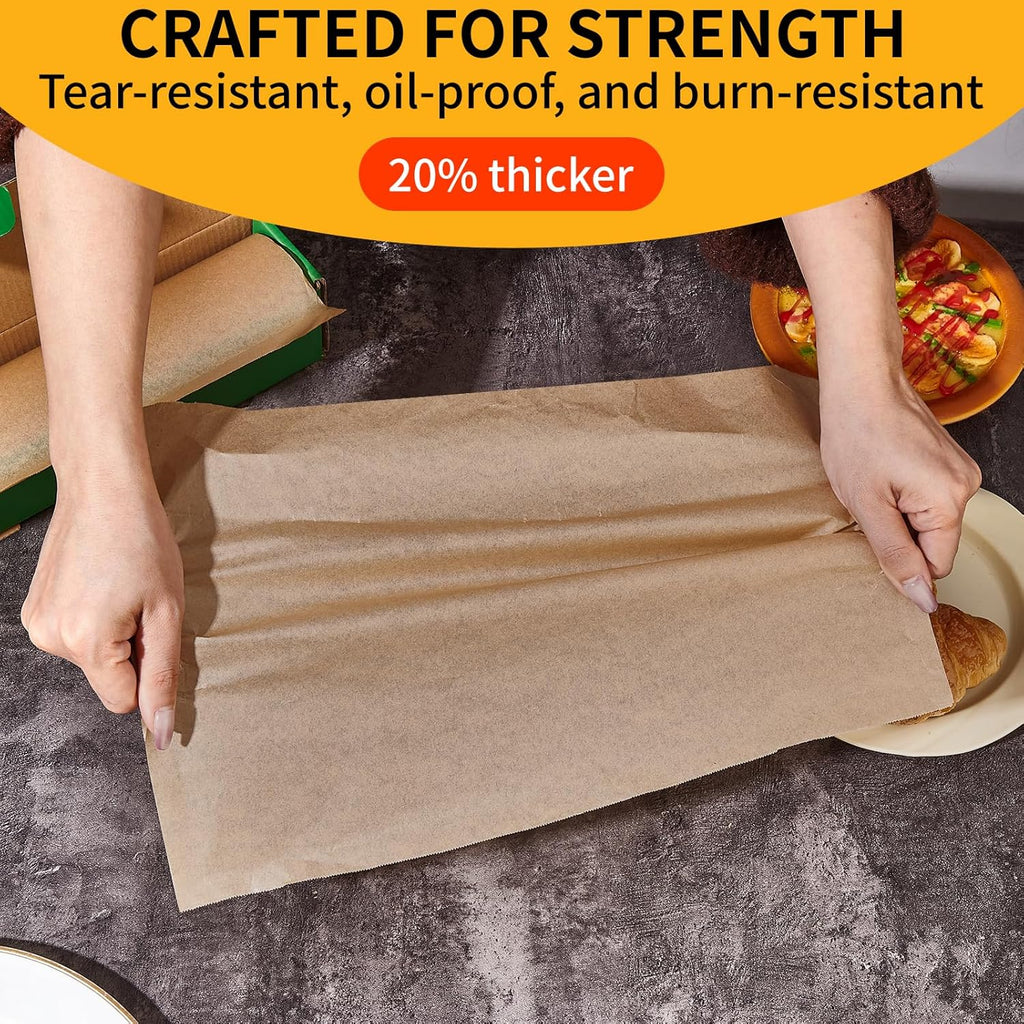 Unbleached Parchment Paper Roll - 15 In x 210 Ft Non-Stick Baking Paper | Heat Resistant & Food Grade