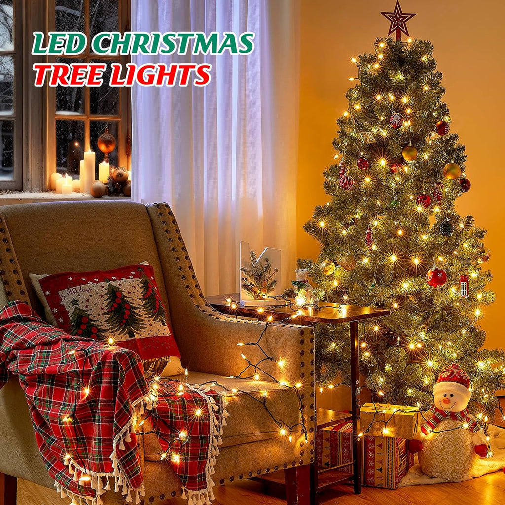 Minetom LED Christmas Lights - 39 FT 100 LED Warm White String Lights with Remote & USB Power