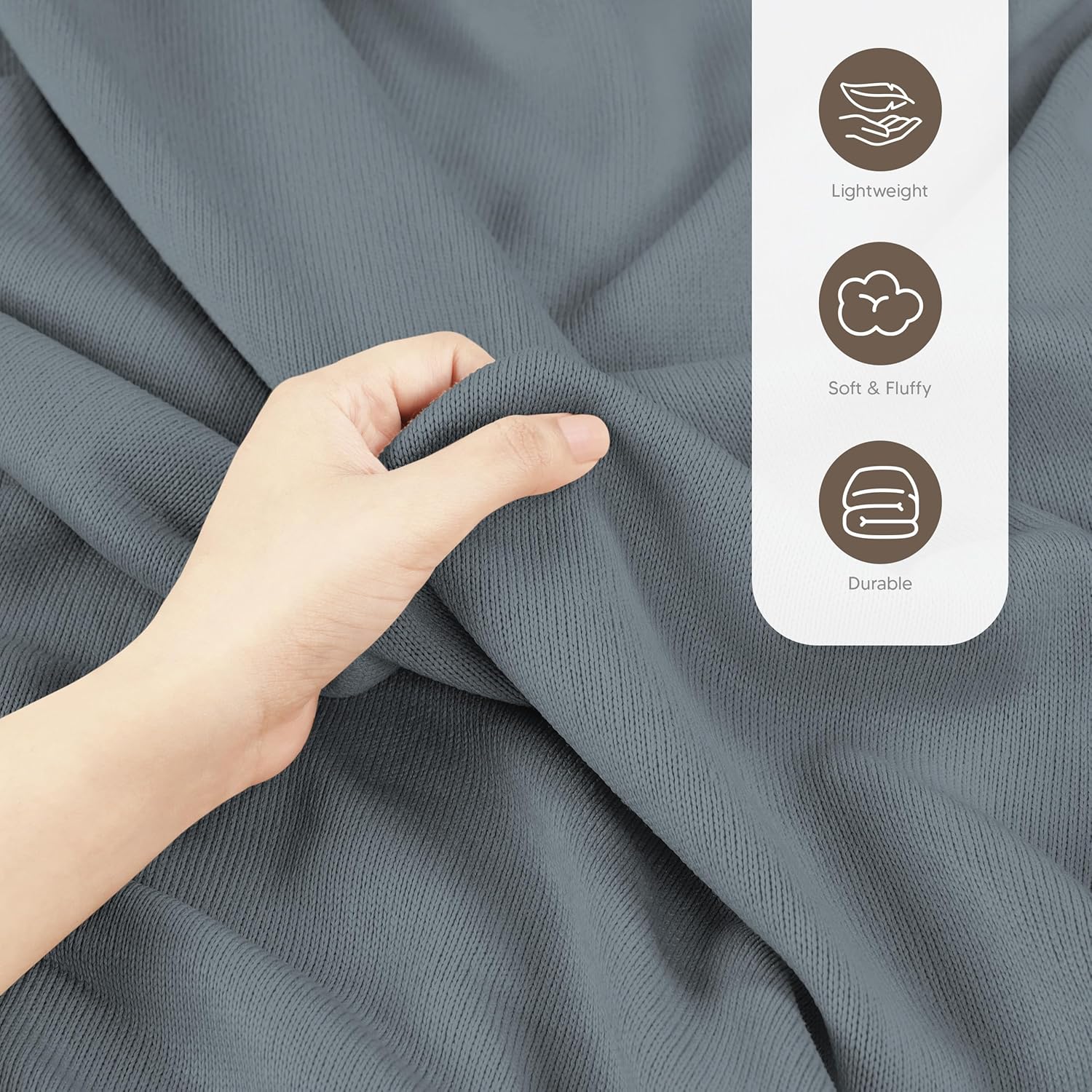 Utopia Bedding Knit Blanket - Soft Lightweight Jersey Blanket | Queen Size 90x90 Inches, Grey