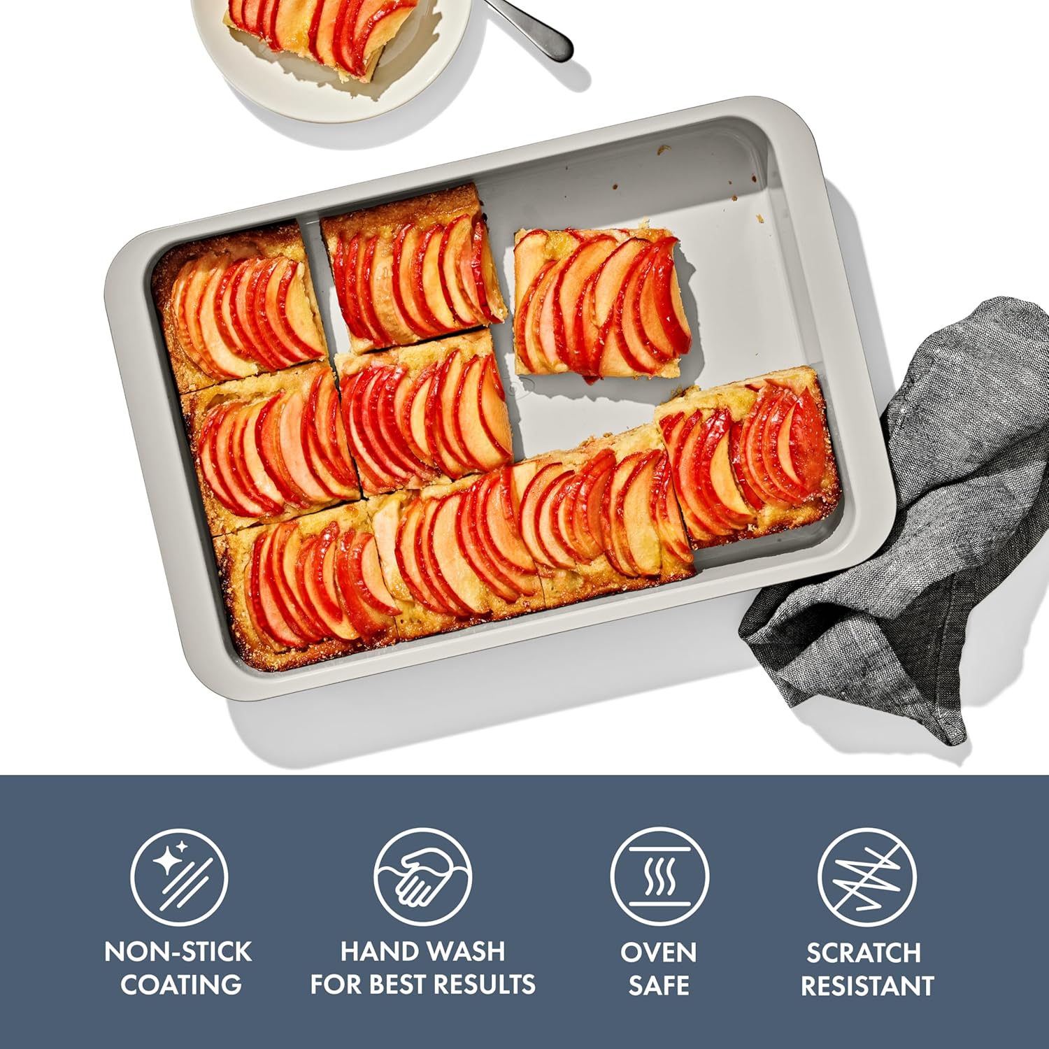 OXO Good Grips Cake Pan - Non-Stick Pro Ceramic Coated Metal, 9” x 13”, Storm Blue