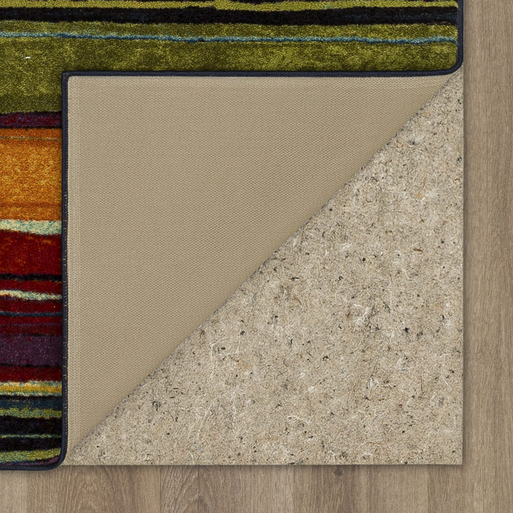 Mohawk Home Rainbow Stripe 4' x 6' Area Rug - Multicolor - Perfect for Living Room, Dining Room, Office