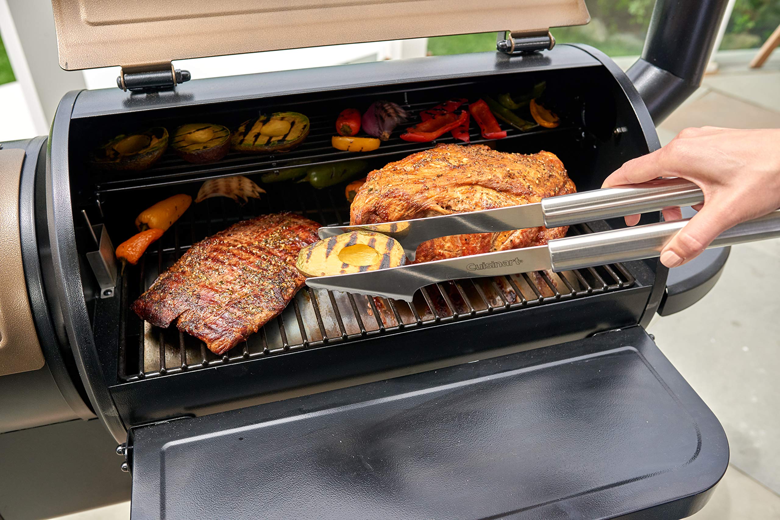 Cuisinart 14-Piece Deluxe Stainless Steel Grill Set, Grilling Accessories Kit with Spatula, Tongs, Corn Holders, Basting Brush, Cleaning Brush & Aluminum Carry Case, BBQ Tools for Outdoor Grill