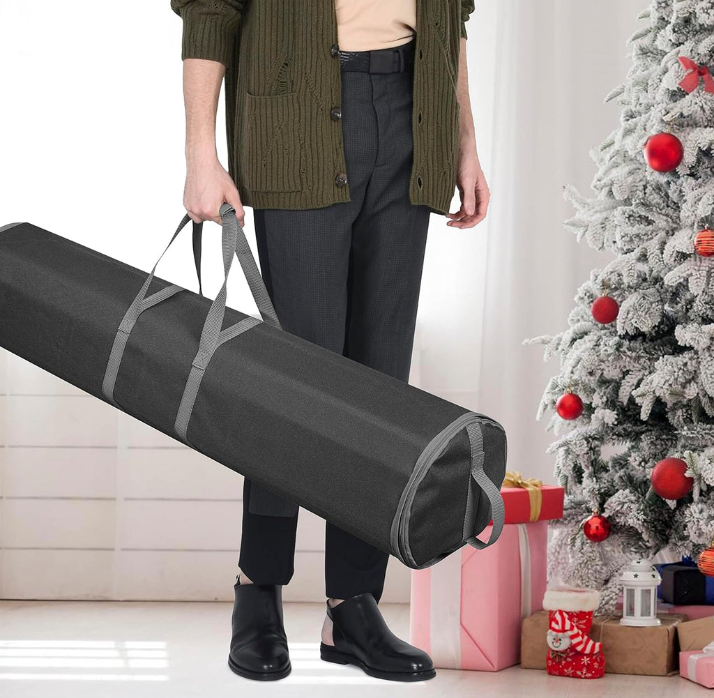 ProPik Wrapping Paper Storage Bag - Heavy Duty Gift Wrap Organizer | 2 Pack Holds 48 Rolls Up to 40" | Durable 600D Oxford Material (Black)