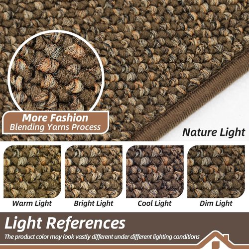 BEQHAUSE Dirt Trapper Door Mat - Non-Slip, Washable, Dirt Resistant | 20" x 32", Brown Entryway Mat