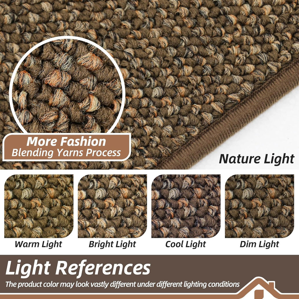 BEQHAUSE Dirt Trapper Door Mat - Non-Slip, Washable, Absorbent Entrance Mat | 24" x 60", Brown