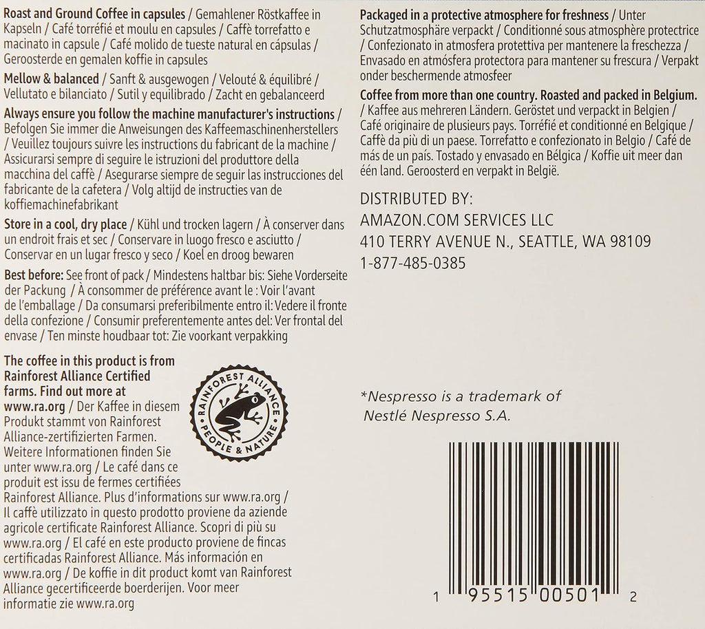 Solimo Espresso Capsules - Medium Roast, Compatible with Original Brewers | 50 Count Pack
