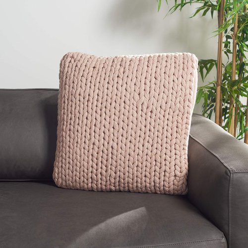 SAFAVIEH Home Collection Adalina Pink 20 x 20-inch Decorative Throw Pillow, 22"x22"