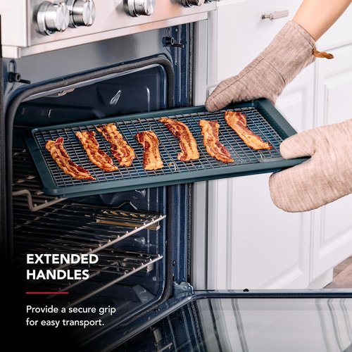 KitchenAid Nonstick Baking Sheet - Swiss Engineered Aluminized Steel, Dishwasher Safe, 13x18 Inch