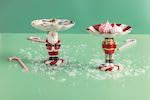 Christmas Santa Pedestal Candy Dish - Hand-Painted Ceramic Holiday Decor