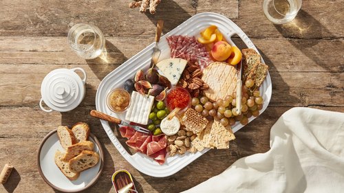Le Creuset Stoneware Serving Platter, 14 in., White
