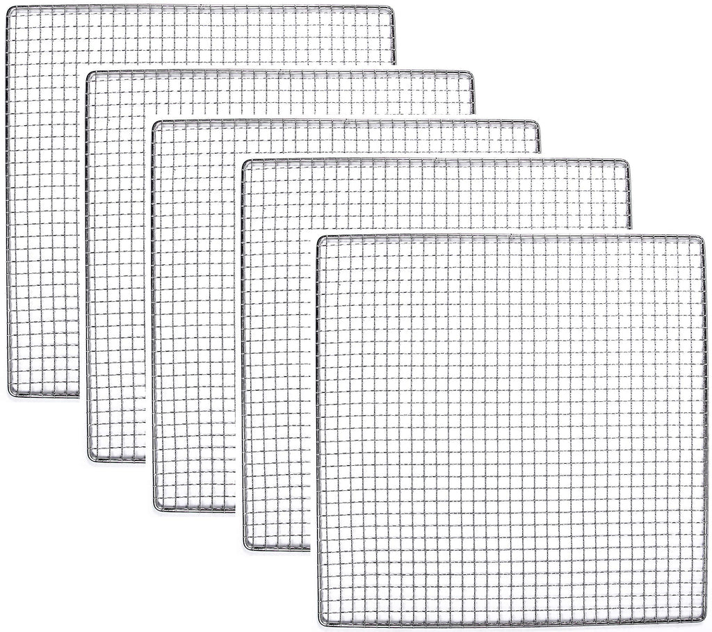 5 Stainless Steel Trays Compatible With Excalibur Dehydrator Replacement UPGRADE Food Shelf Mesh Screen by Bright Kitchen (5 Trays)