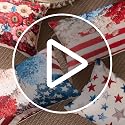 Patriotic Floral American Flag Lumbar Pillow Cover 12x20 Farmhouse Decor