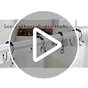 Goowin Black Stainless Steel Shower Curtain Hooks - 12 Pcs, Rustproof & Smooth Sliding
