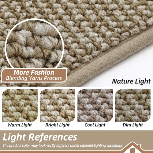 BEQHAUSE Dirt Trapper Door Mat - Non-Slip, Washable, Absorbent | 36" x 60" Light Beige Entryway Mat