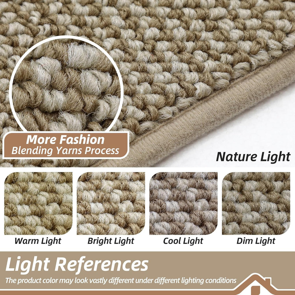 BEQHAUSE Dirt Trapper Door Mat - Non-Slip, Washable, Absorbent Entrance Mat | 20" x 32", Light Beige