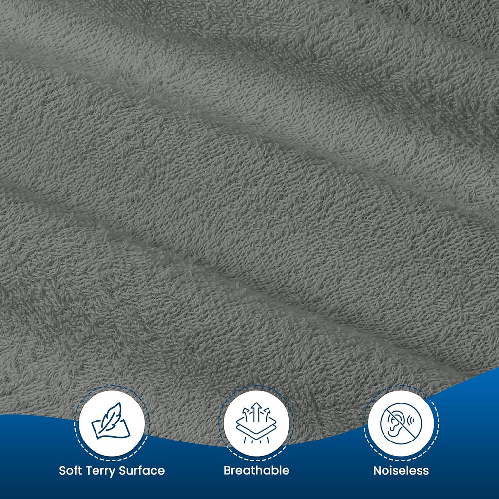 Utopia Bedding King Size Mattress Protector - Waterproof Terry Cover with Deep Pockets | Soft & Breathable Gray