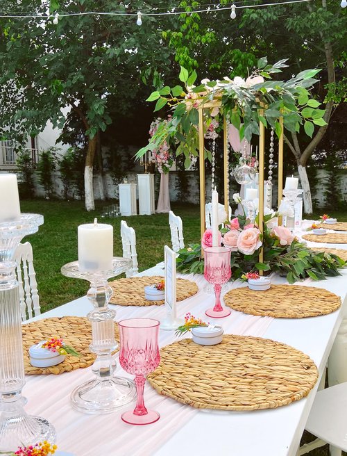 EVSGSONL 48Pack Pink Plastic Wine Glasses,Vintage Plastic Goblets for Parties, Pink Drinking Glasses Crystal Water Goblets Reusable for Wedding Reception, Grand Event Party Supplies