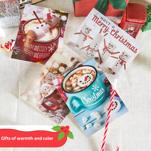 JOYIN 72 PCS Christmas Holiday Greeting Cards with Envelopes for Winter Xmas Season Merry Christmas Cards, Winter Animal Collection, Wintertime Gifts