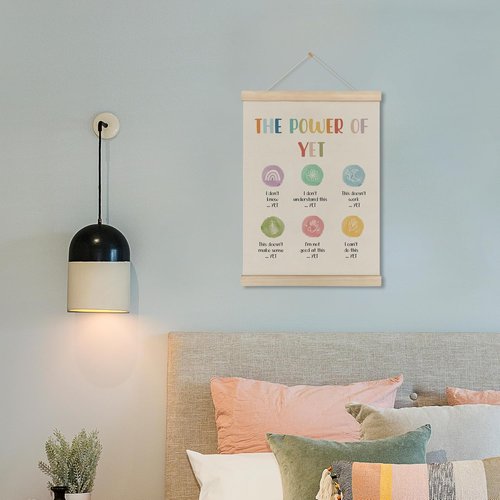 HRQKO Growth Mindset Poster Hanger Frame - Inspiring Mental Health Wall Art | 12x16 Inch Decor for Therapy Offices