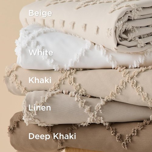 Bedsure Boho Duvet Cover - Soft White Bedding Set for Queen Size | Machine Washable, Includes 1 Cover & 2 Shams
