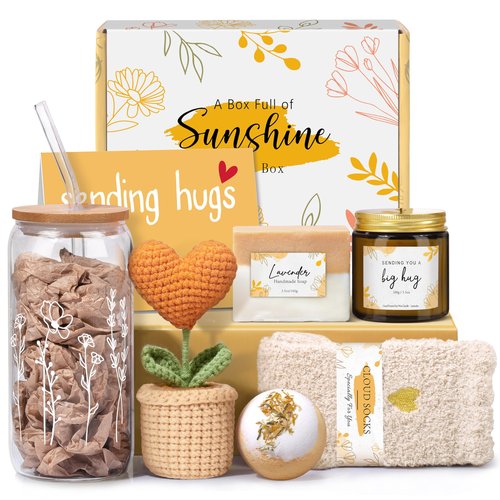 Gift Baskets for Women, Get Well Soon Gifts Basket for Women, Sympathy and Thinking of You Gifts After Surgery Recovery, Care Package for Woman Mom Her Wife Friend Sister