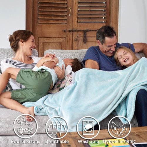 Faux Fur Throw - Luxurious, Soft, Hypoallergenic Premium Fashion Faux Wolf Fur Blanket with Faux Mink Back and Gift Box, 60”x70” by LHC (Pearl White)
