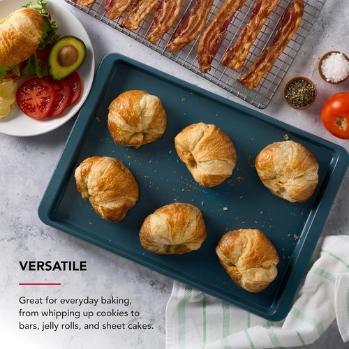 KitchenAid Nonstick Baking Sheet - Swiss Engineered Aluminized Steel, Dishwasher Safe, 13x18 Inch
