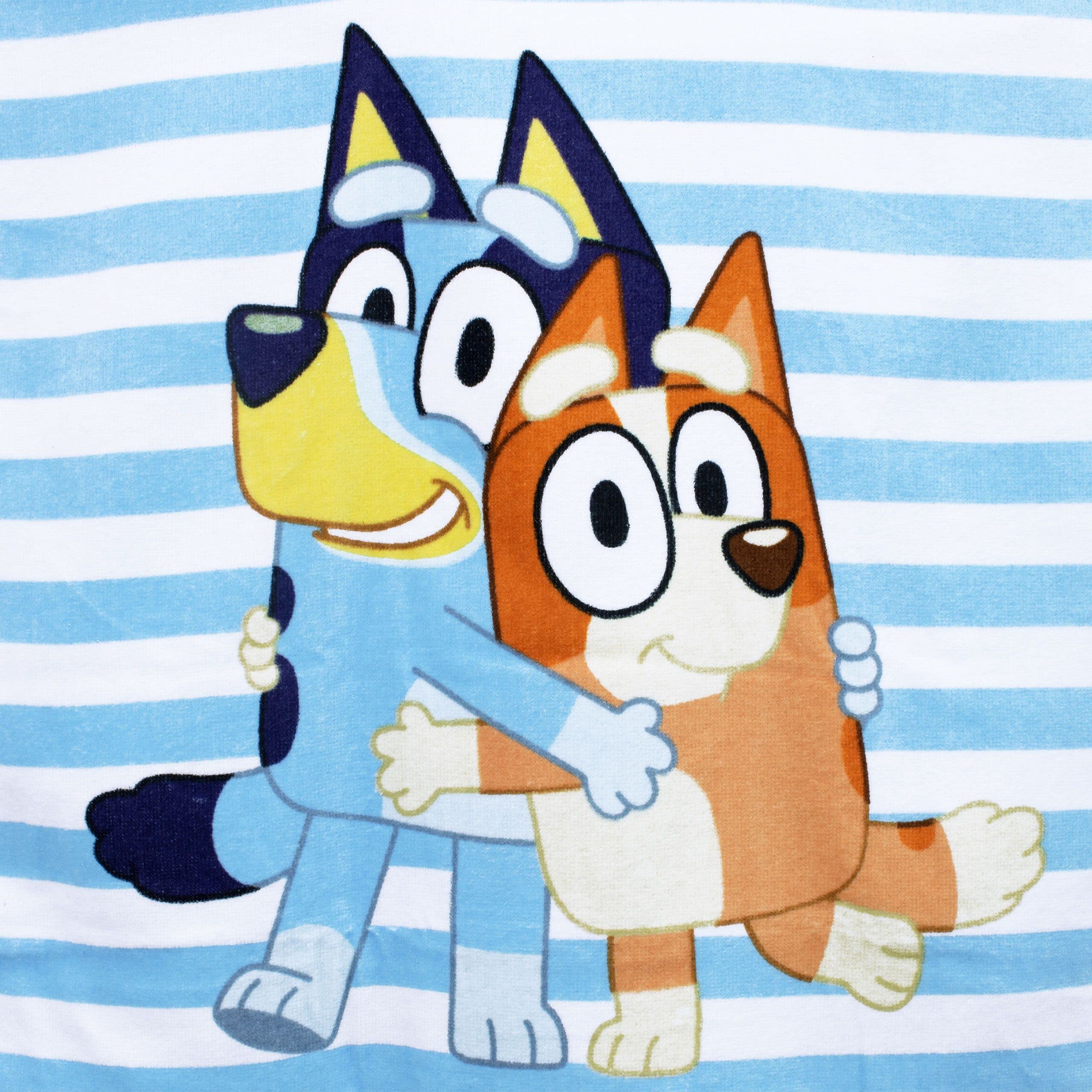 Bluey Towel for Boys or Girls | Hooded Towel Poncho for Kids | Swim Pool and Beach Towels