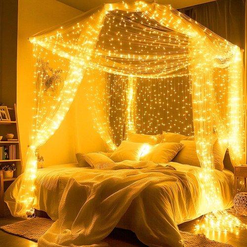 Joomer LED Fairy Lights - 4 Pack 16FT Battery Operated Starry String Lights with Timer | Warm White Indoor Decor