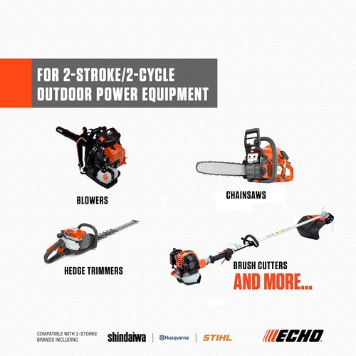 Echo 6450001G Power Blend Gold Oil Mix - High Performance Semi-Synthetic 2-Stroke Oil | 2.6 fl oz (6 Pack)
