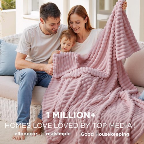 Bedsure GentleSoft Blanket - Cozy Pink California King Size Throw, Perfect Gift for Women | 102x96 Inches